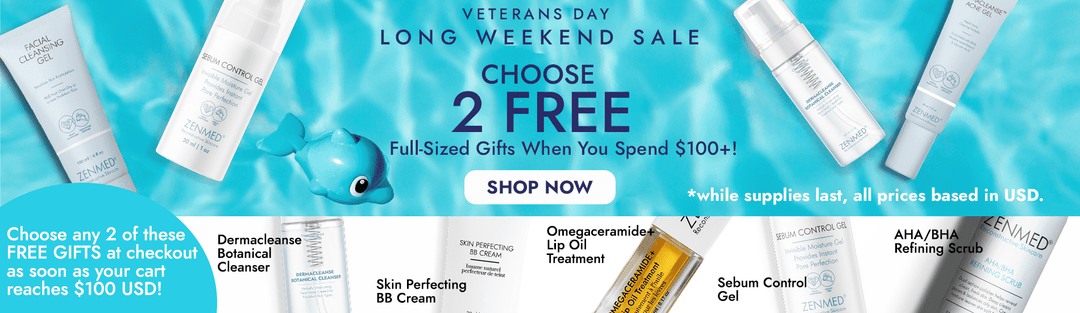 Veterans Day Sale! Choose 2 free gifts with $100 purchase!