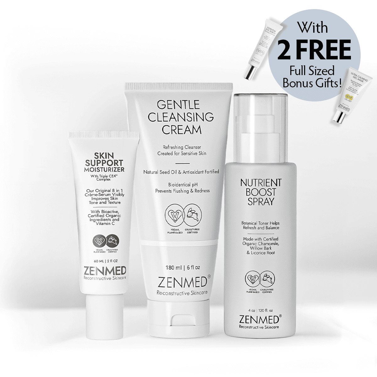 Skin Support System For Facial Redness + 2 FREE gifts worth $60!
