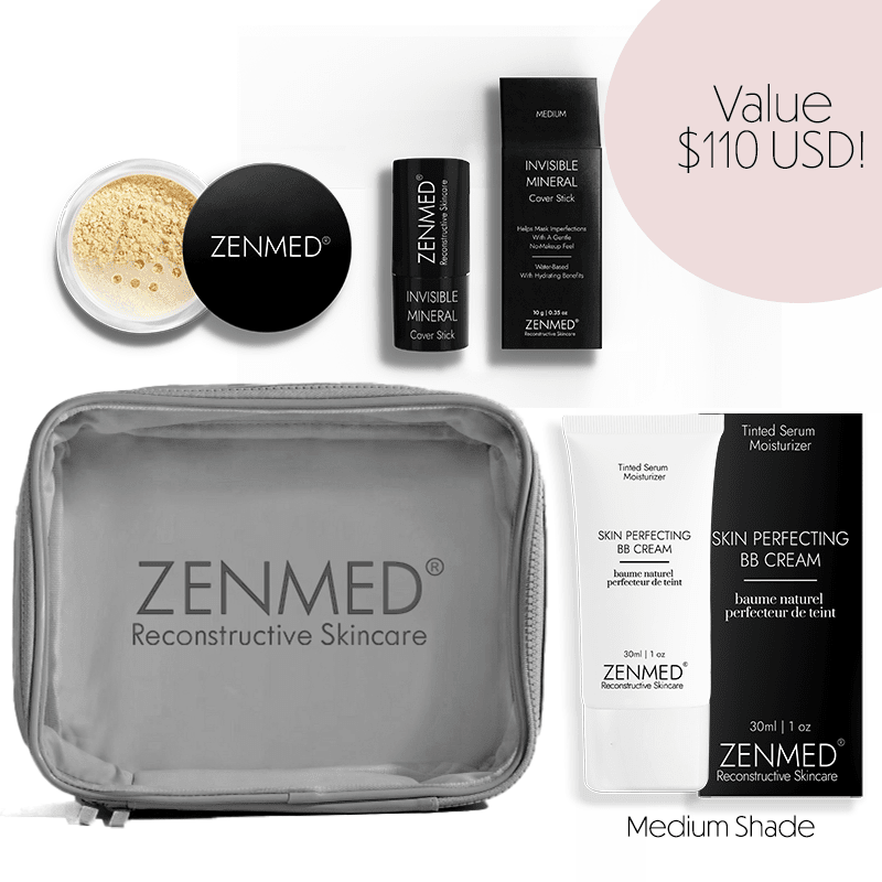 ZENMED Make Up & Skincare Bundle, Protect & Perfect Collection  For Medium  Skin Tones