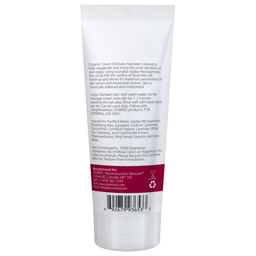 Buy Zenmed Organic Cream Exfoliator For Rosacea ZENMED Reconstructive